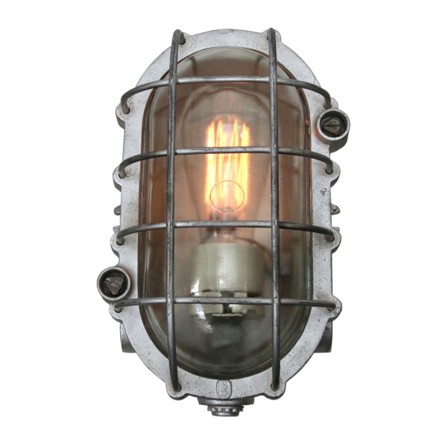 Industrial wall or ceiling lamp
cast aluminium, clear glass.

For use inside

Weight: 4.61 kg / 10.2 lb

Priced per individual item. All lamps have been made suitable by international standards for incandescent light bulbs, energy-efficient