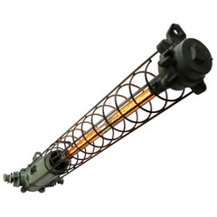 Gray Vintage Industrial Cast Aluminum Tube Pendant Light