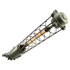 Gray Vintage Industrial Cast Aluminum Tube Pendant Light