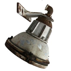 Gray Vintage Industrial Cast Iron Clear Glass Ship Wall Lights (2x)