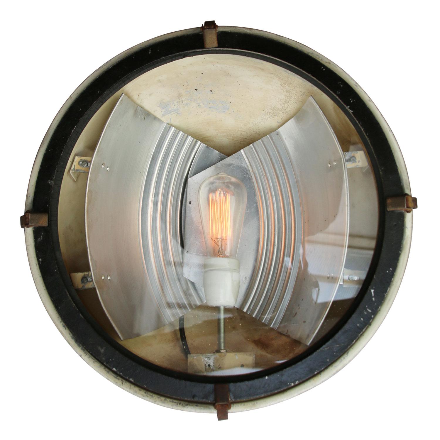 Hungarian Gray Vintage Industrial Clear Glass Pendant Lamp For Sale