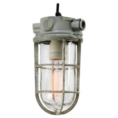 Gray Vintage Industrial Clear Glass Pendant Lights