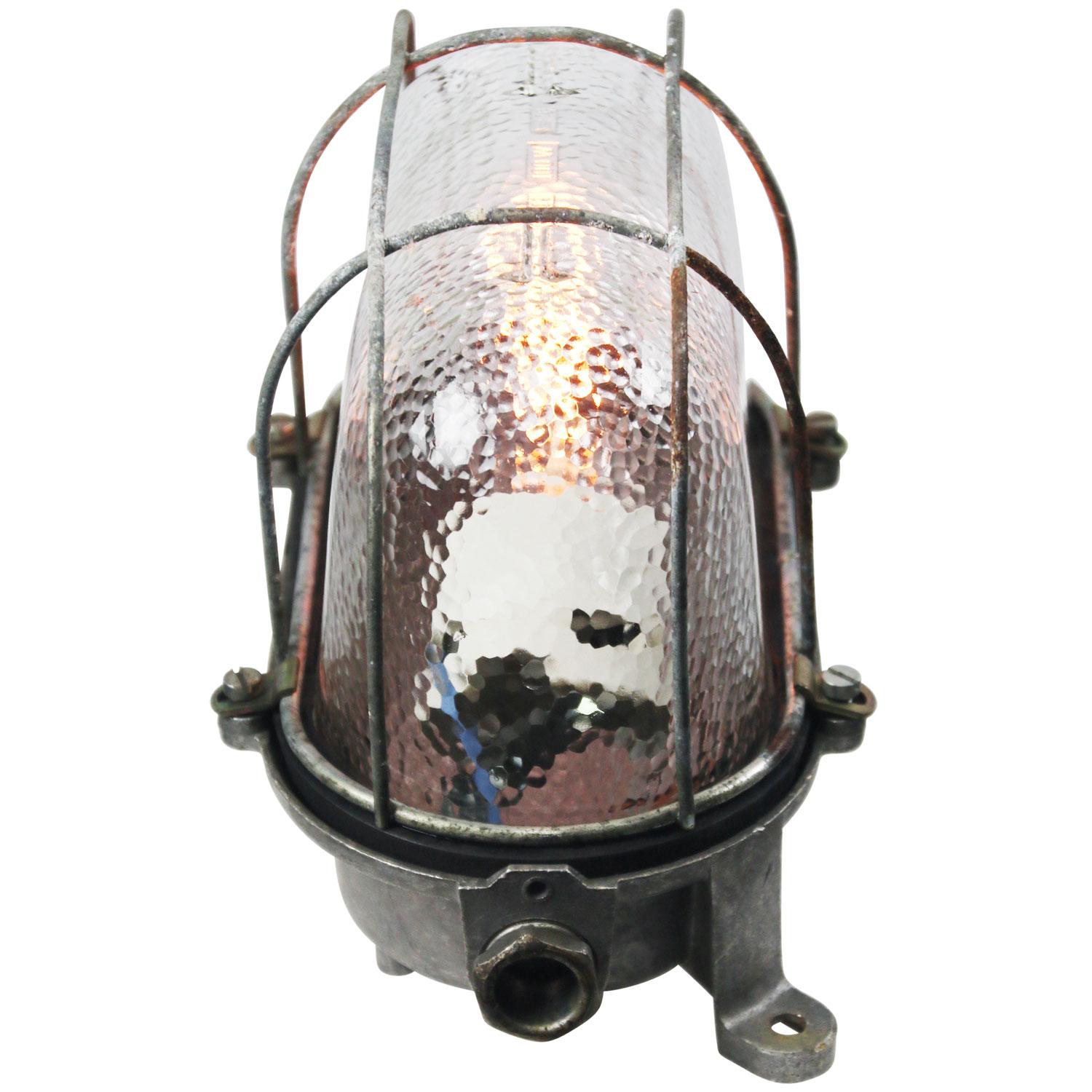 German Gray Vintage Industrial Frosted Glass Wall Lamps Scones