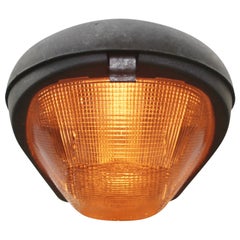 Aplique de Pared de Cristal Holófano Industrial Vintage Gris by Crouse-Hinds USA