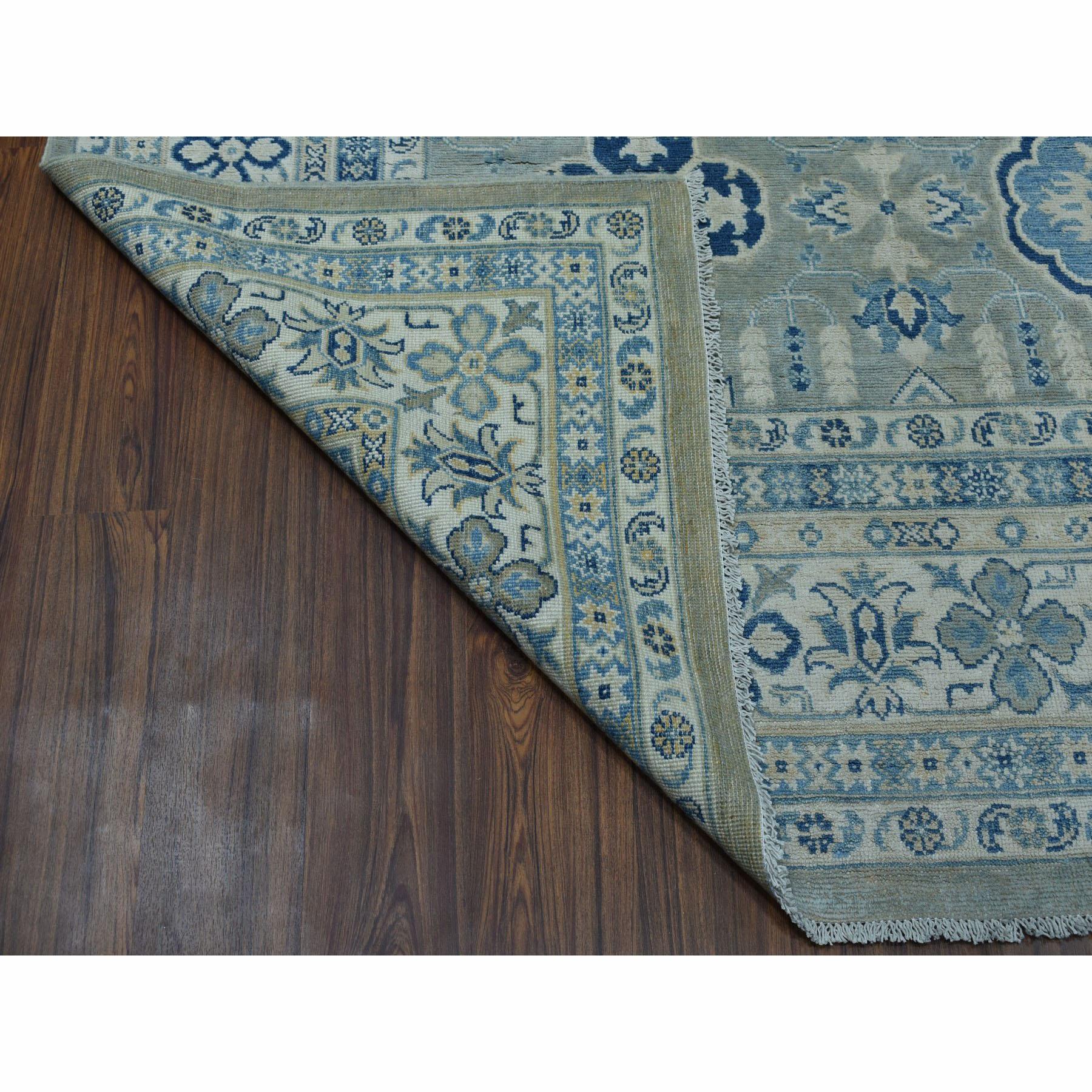Gray Vintage Look Kazak Pure Wool Hand Knotted Oriental Rug In New Condition In Carlstadt, NJ