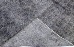 Gray Vintage Overdyed Handmade Wool Runner