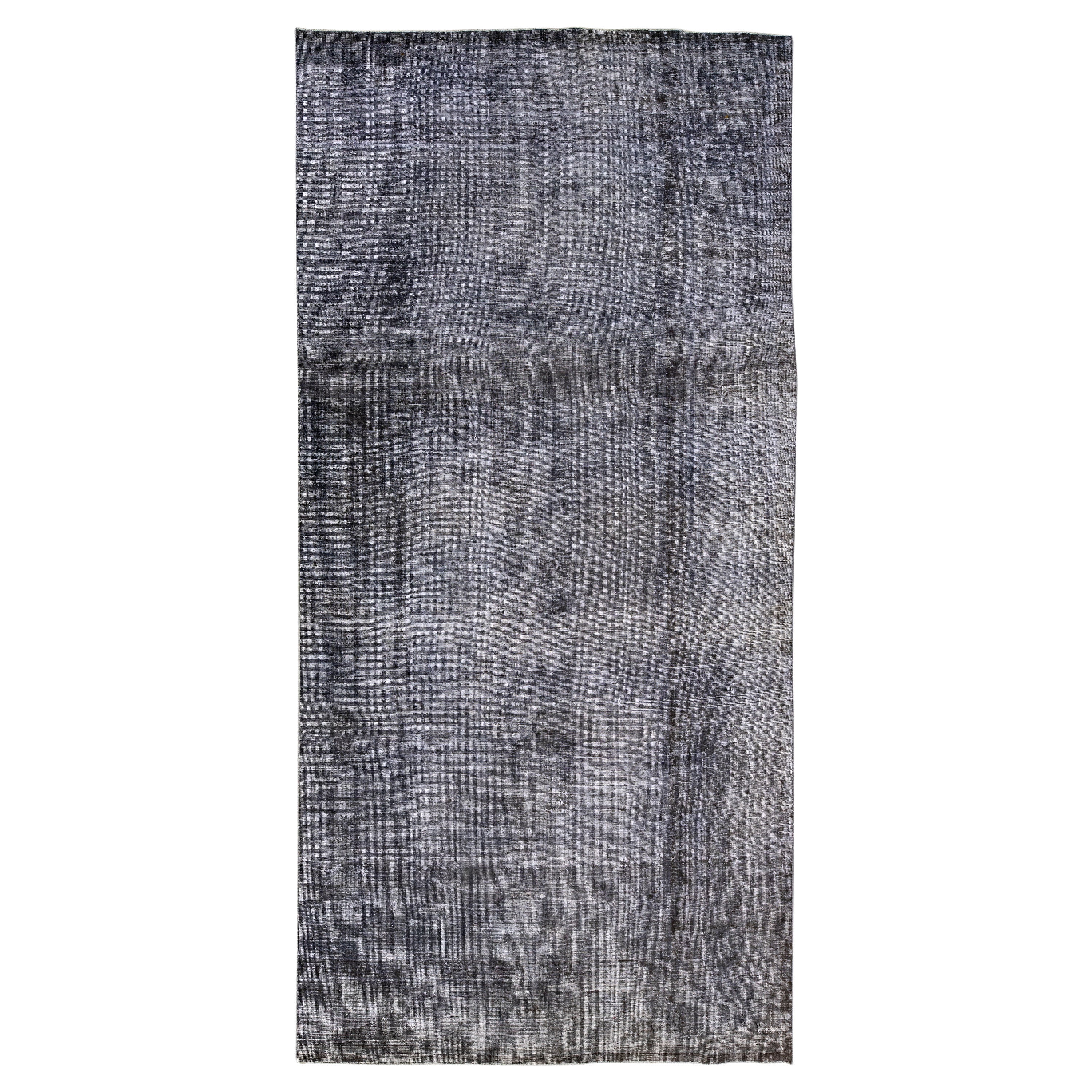Handgefertigter Overdyed-Läufer aus Wolle im Vintage-Stil im Angebot