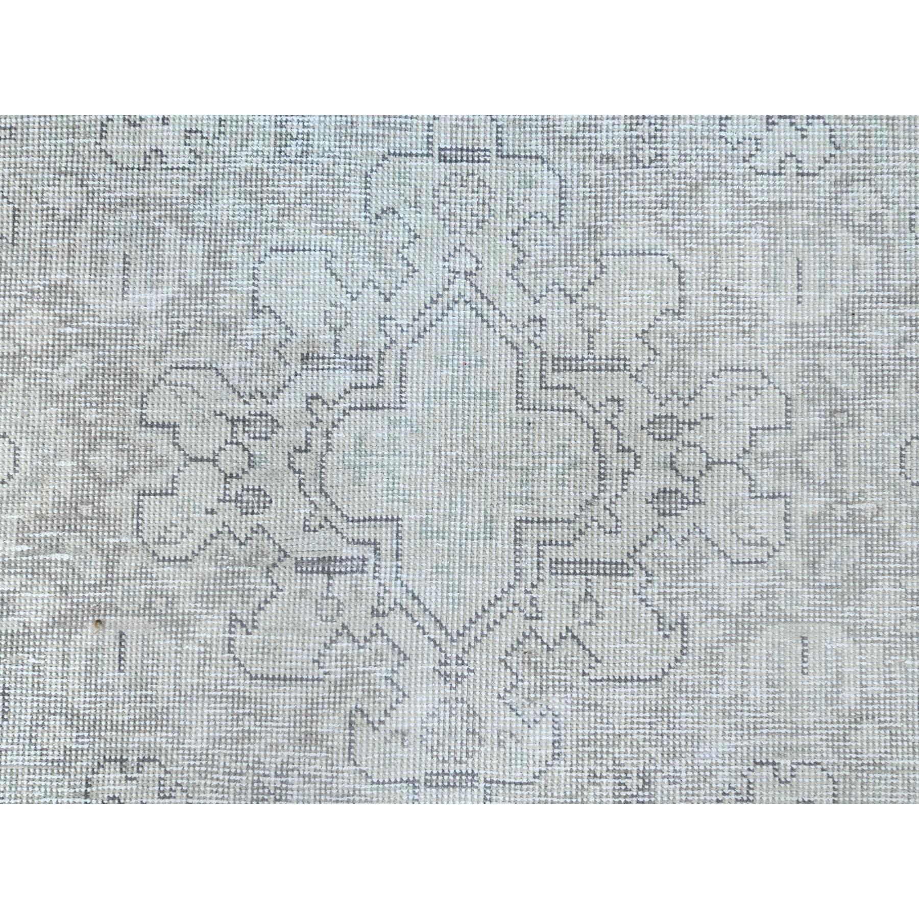Grey Vintage Persian Tabriz Hand Knotted Worn Wool Distressed Shabby Chic Rug For Sale 4