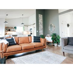 Tappeto grigio vintage persiano Tabriz dall'aspetto rustico, tosato e poco usurato, in lana annodata a mano