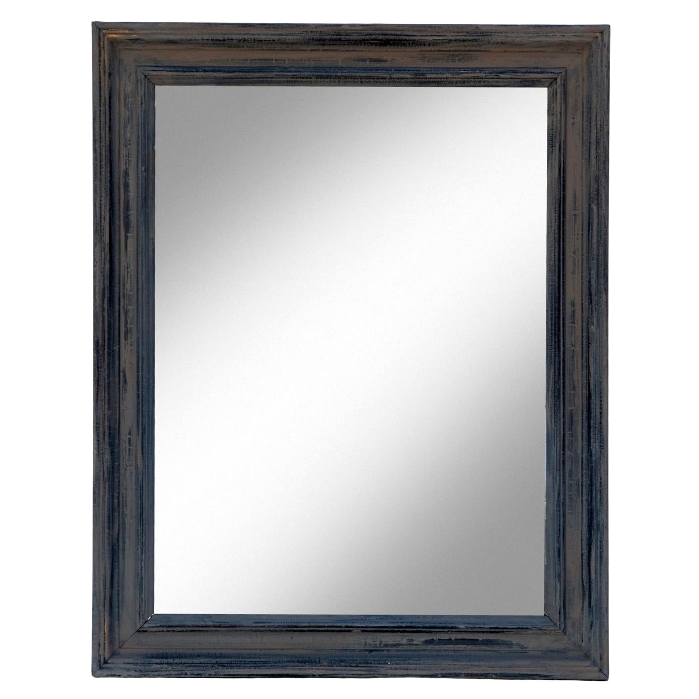 Aged Gray Rectangular Wall Mirror
