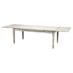 Gray Wash Italian Draw Leaf Table