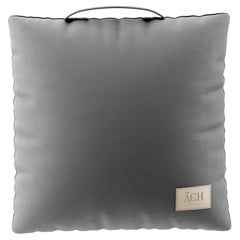 Gray Waterproof Throw Pillow Handle, Modern Square Outdoor Indoor Cushion