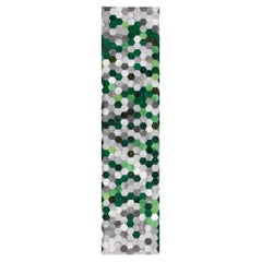 Gray White and Green Customizable Angulo Green Runner Large