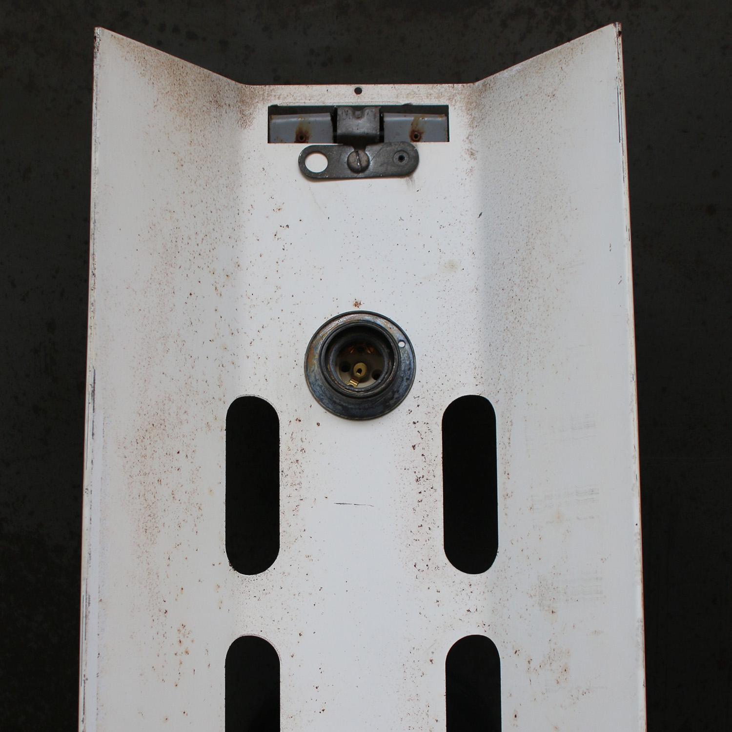 20th Century Gray White Metal 5 bulbs Vintage Industrial Pendant Lights by Philips For Sale
