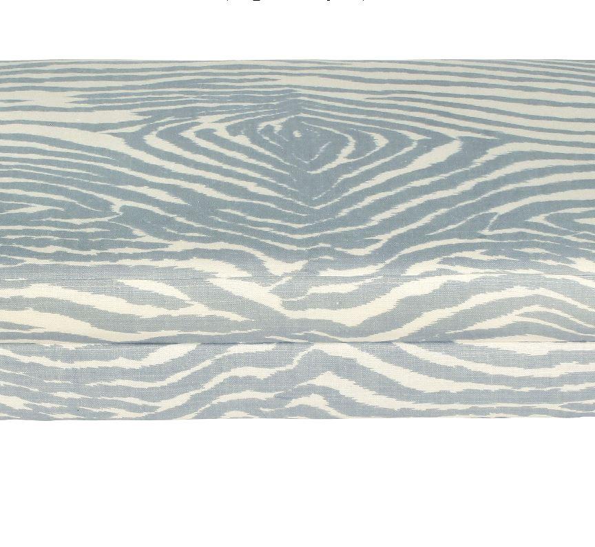 American Gray Zebra Midcentury Bench