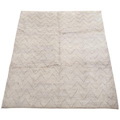 Gray Zigzag Moroccan Rug
