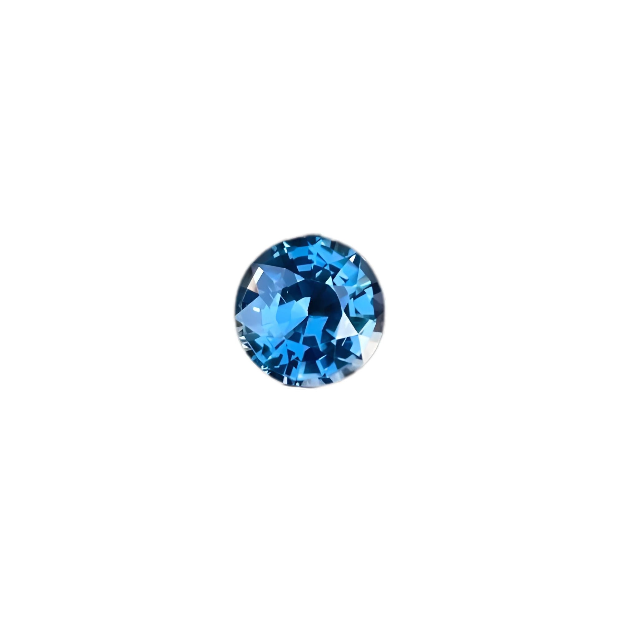 Grayish Blue Loose Spinel 2.10 Carats Round Shaped Natural Sri Lankan Gemstone In New Condition In Bangkok, TH