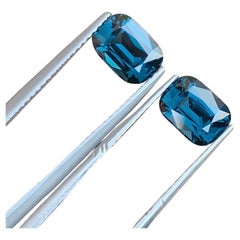 Graublauer Spinell Paar 3,75 Ct Kissenschliff Natürliche lose Edelsteine - Ohrringe
