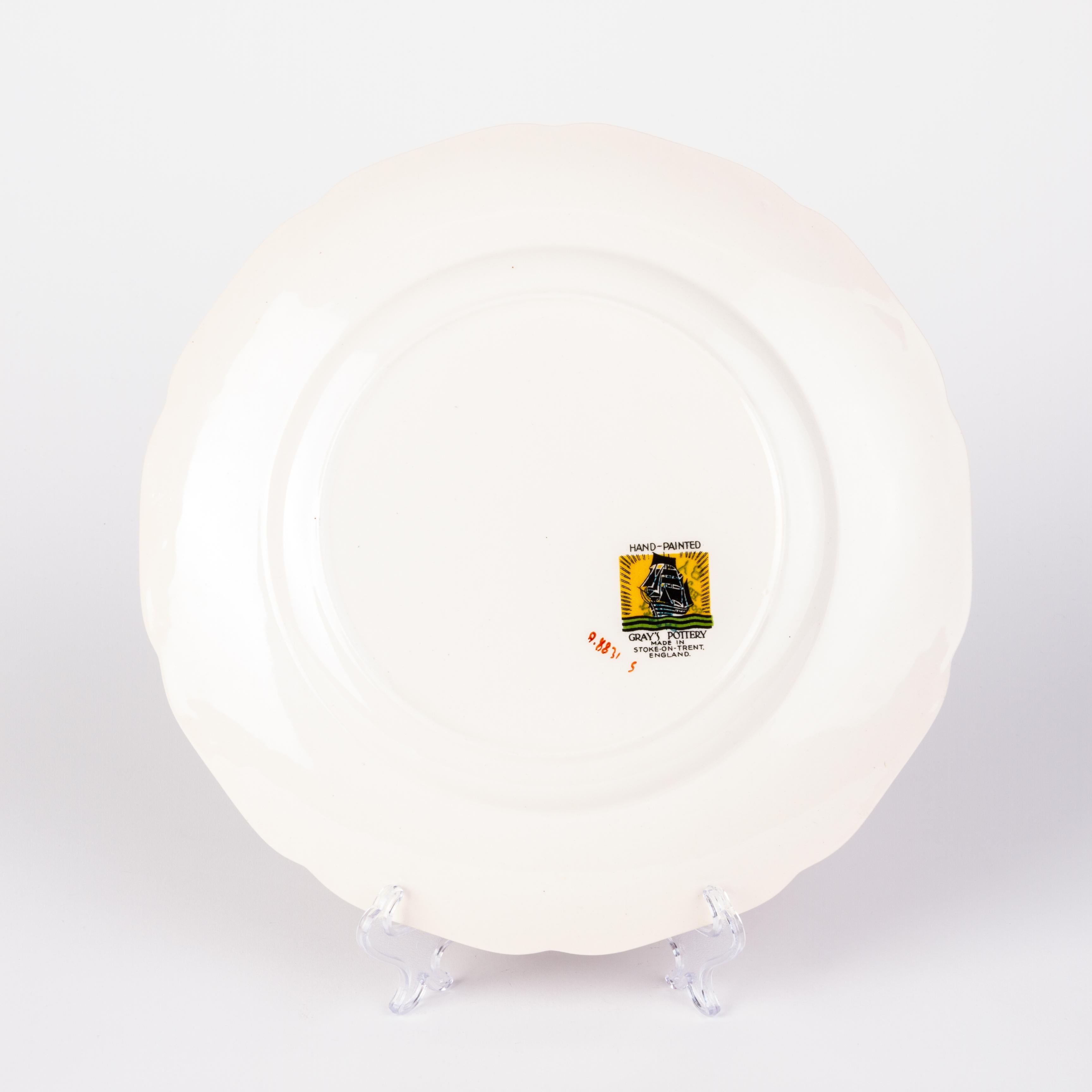 20th Century Gray's Pottery Nautical Maritime Sunderland Style Plate American Sea Ship