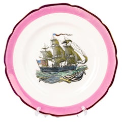 Gray's Pottery Nautical Maritime Sunderland Style Plate American Sea Ship