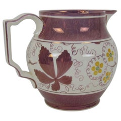 Gray's Pottery Stoke-on-Trent Hand Painted Lusterware Pitcher