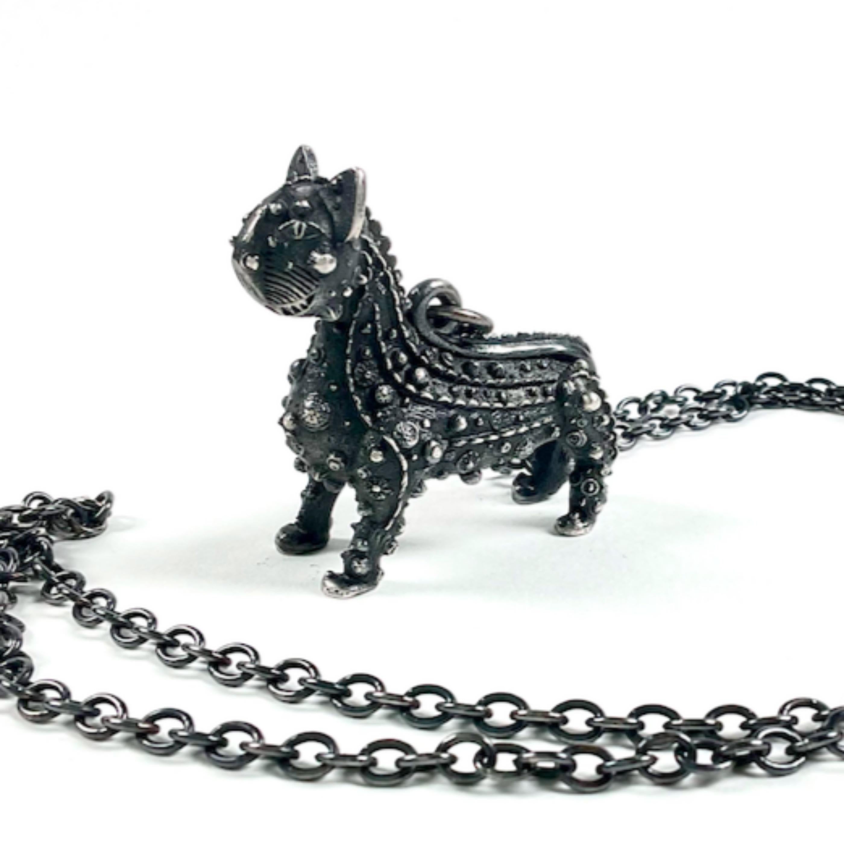 Chris Whitty's Cat Limited Edition silver Pendant (Necklace) - Contemporary Art by Grayson Perry