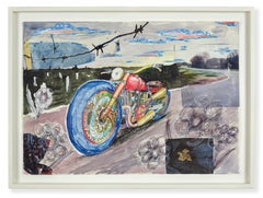 "Untitled" acquerello e collage su carta dell'artista britannico Grayson Perry