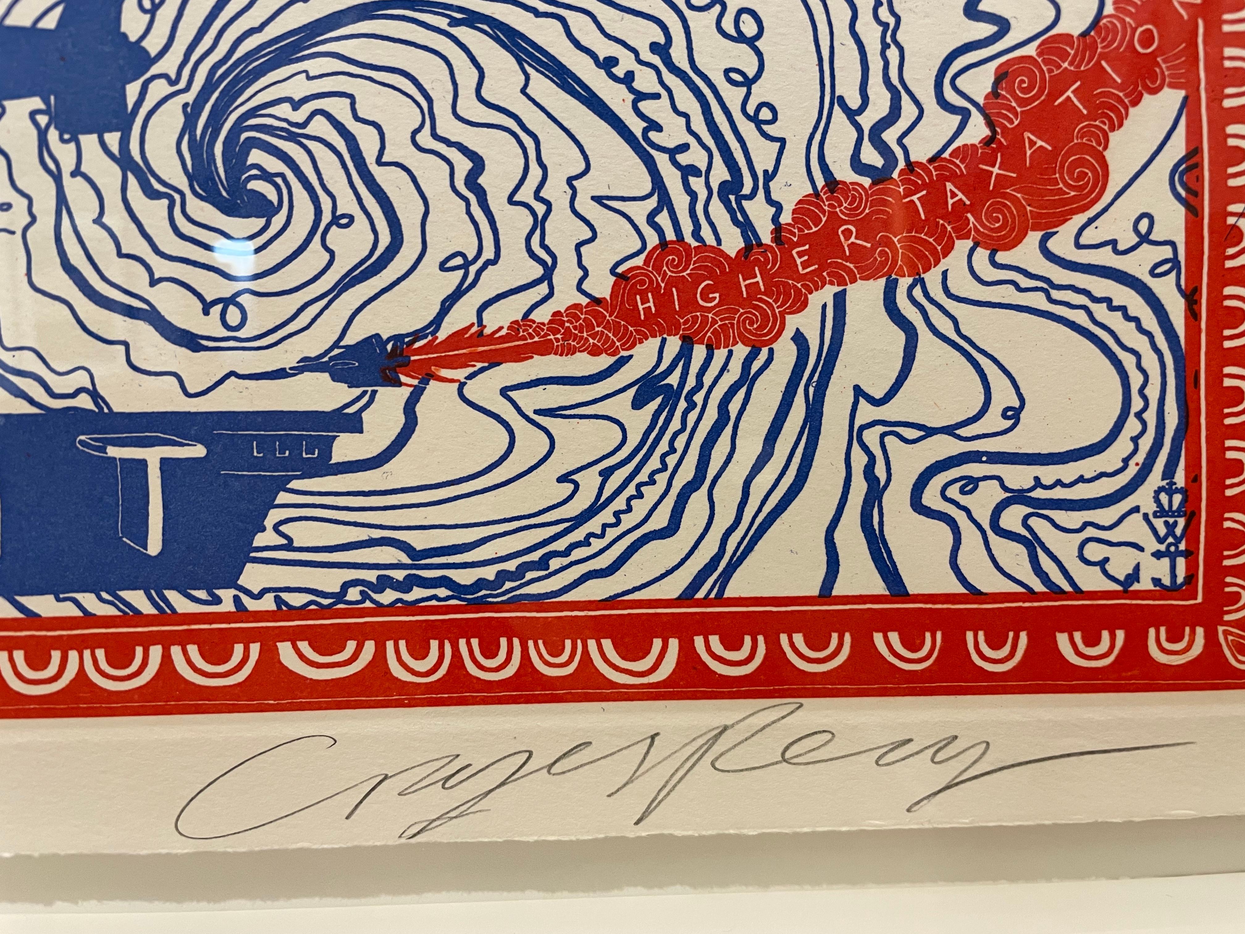 2020
Incisione a colori su tre lastre su un foglio di carta
Misure: 110 x 240 cm
Edizione di 68 copie, con 15 prove d'artista
Venduto nella cornice originale in legno specificata dall'artista
Firmato a matita in basso a destra (sul recto), numerato