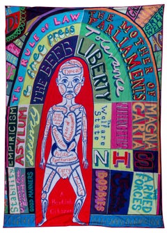 Manta Confort -- Manta, Figura humana, Texto Arte de Grayson Perry