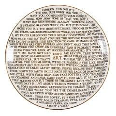 100% Art -- Multiple, Porcelain Plate, Text Art by Grayson Perry