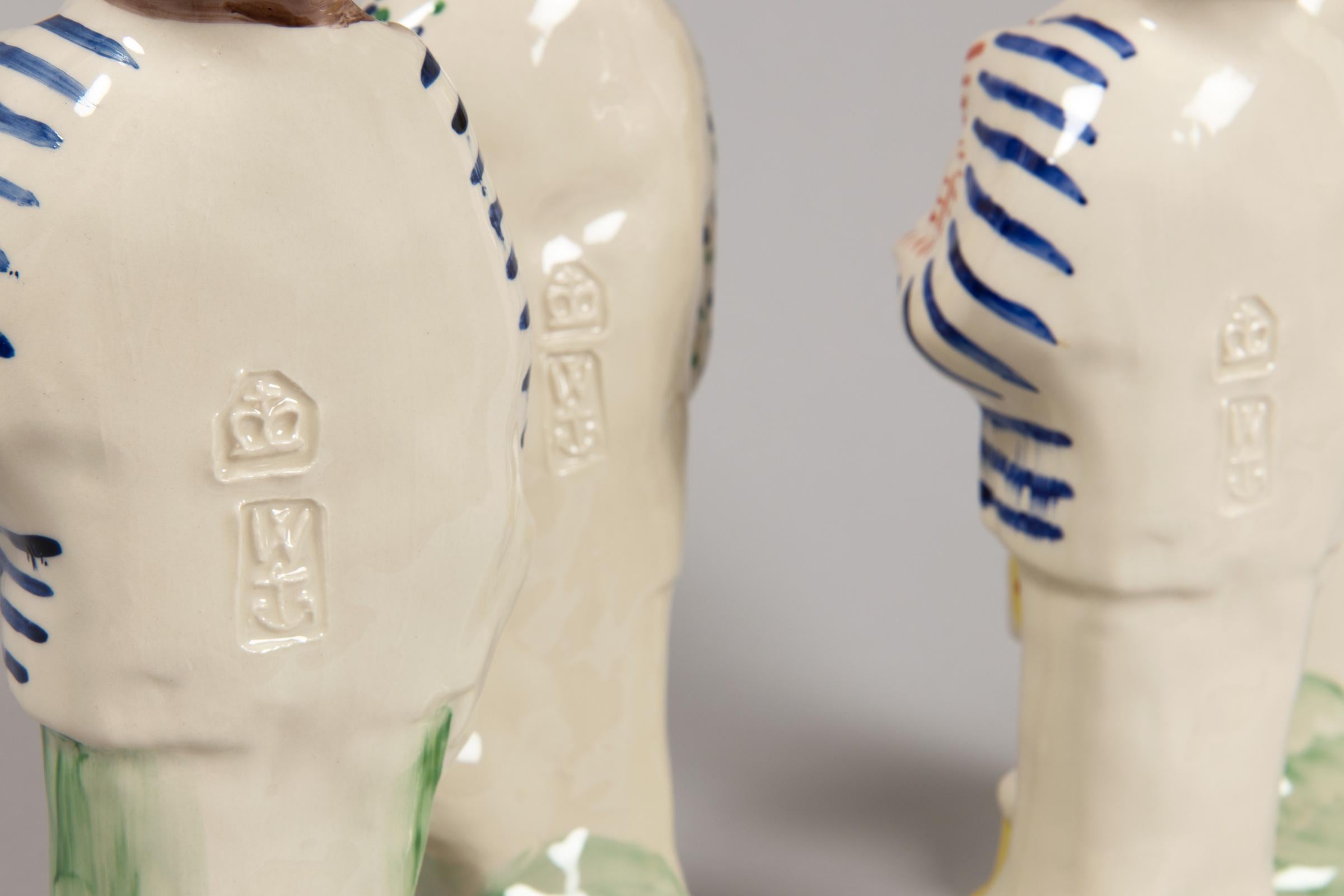 Grayson Perry, Trabajador a Domicilio y Trabajador Clave Figuras de Staffordshire - Obra de cerámica 3