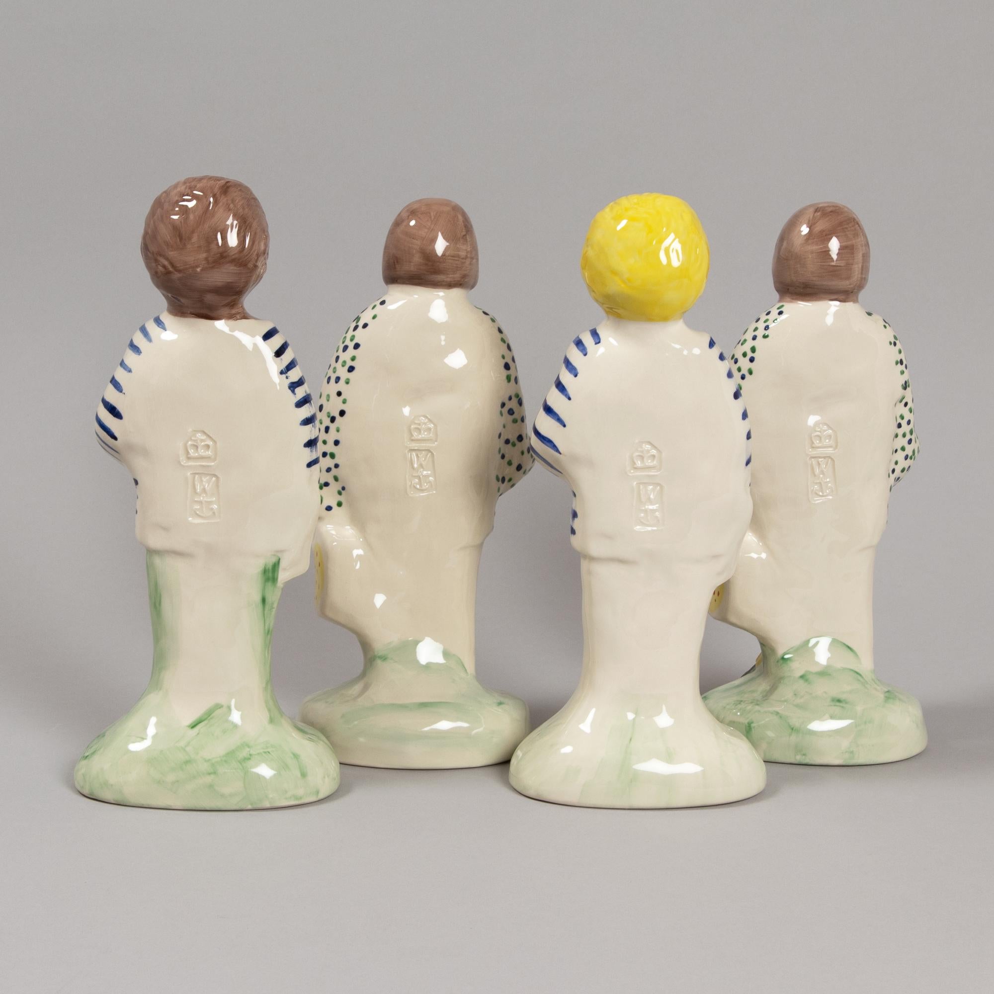 Grayson Perry, Trabajador a Domicilio y Trabajador Clave Figuras de Staffordshire - Obra de cerámica en venta 5