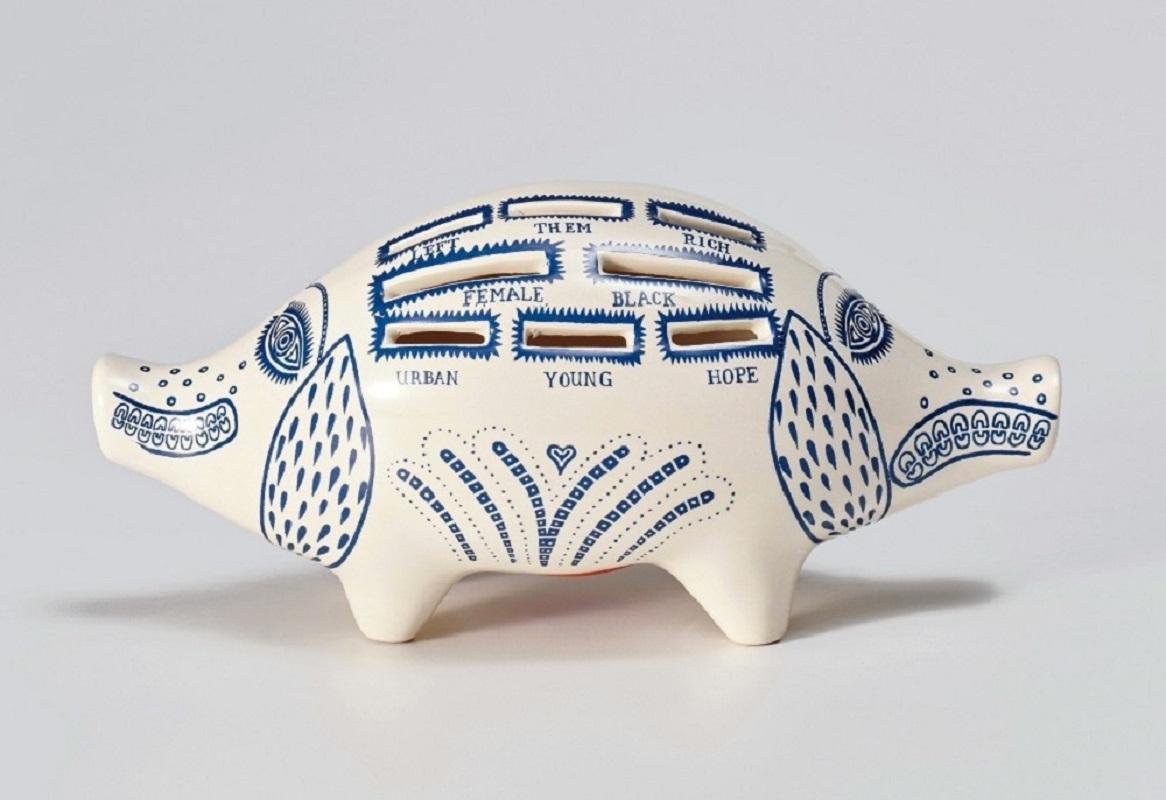 Piggybank (2019) (signed) - Sculpture by Grayson Perry