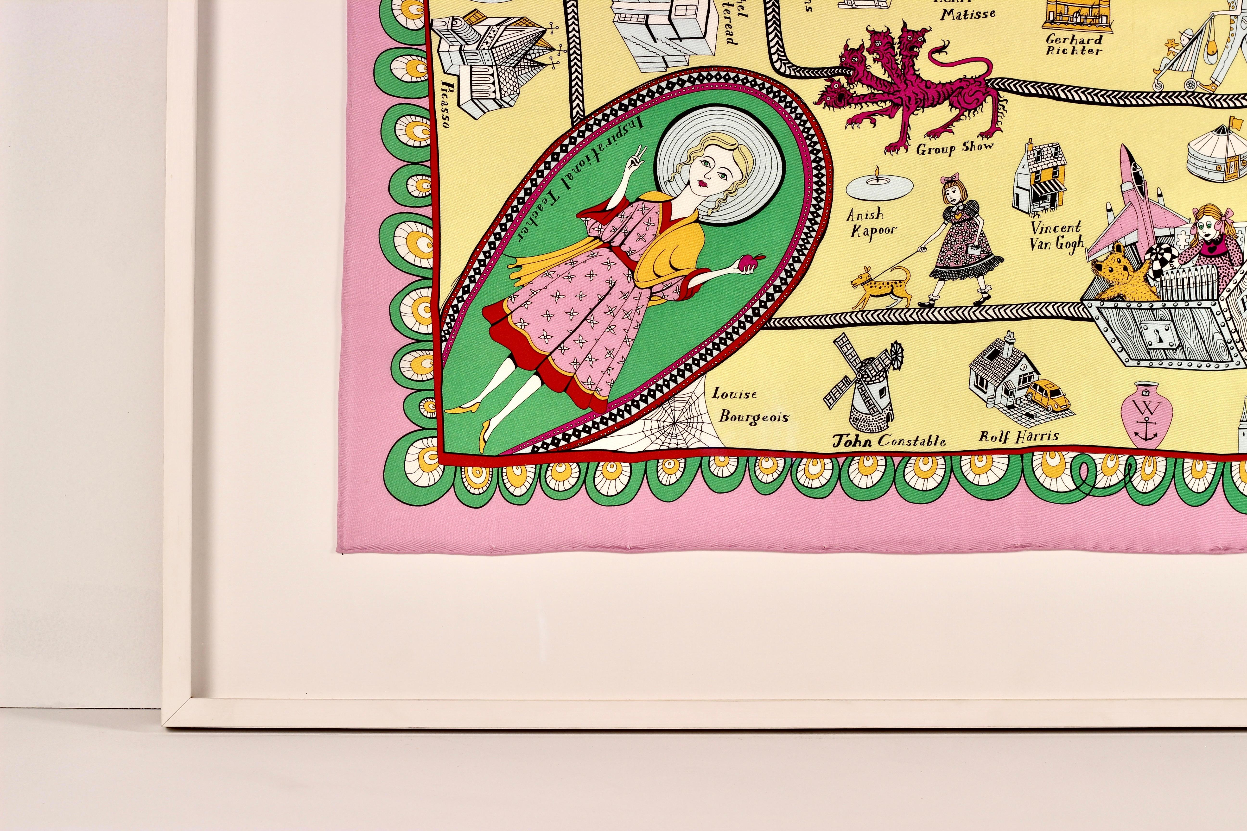 Grayson Perry framed silk scarf 2012 For Sale 4