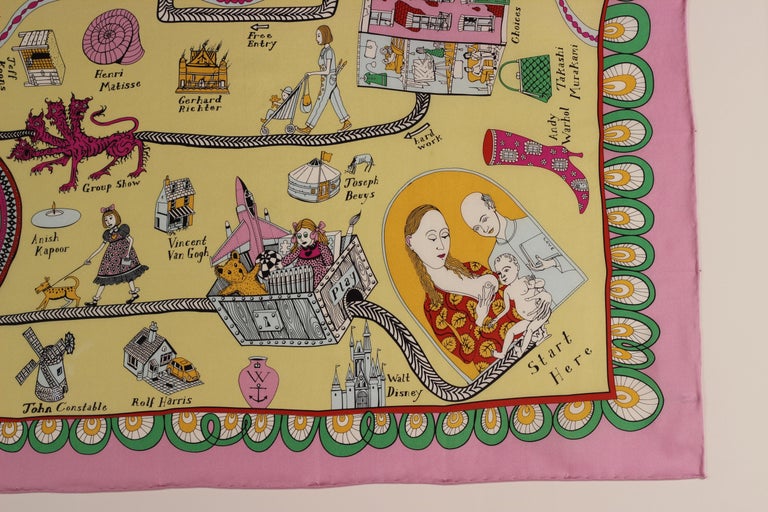 【新品・箱付き】グレイソン・ペリー シルクスカーフ　Grayson Perry Grayson Perry framed silk scarf 2012 For Sale at 1stDibs