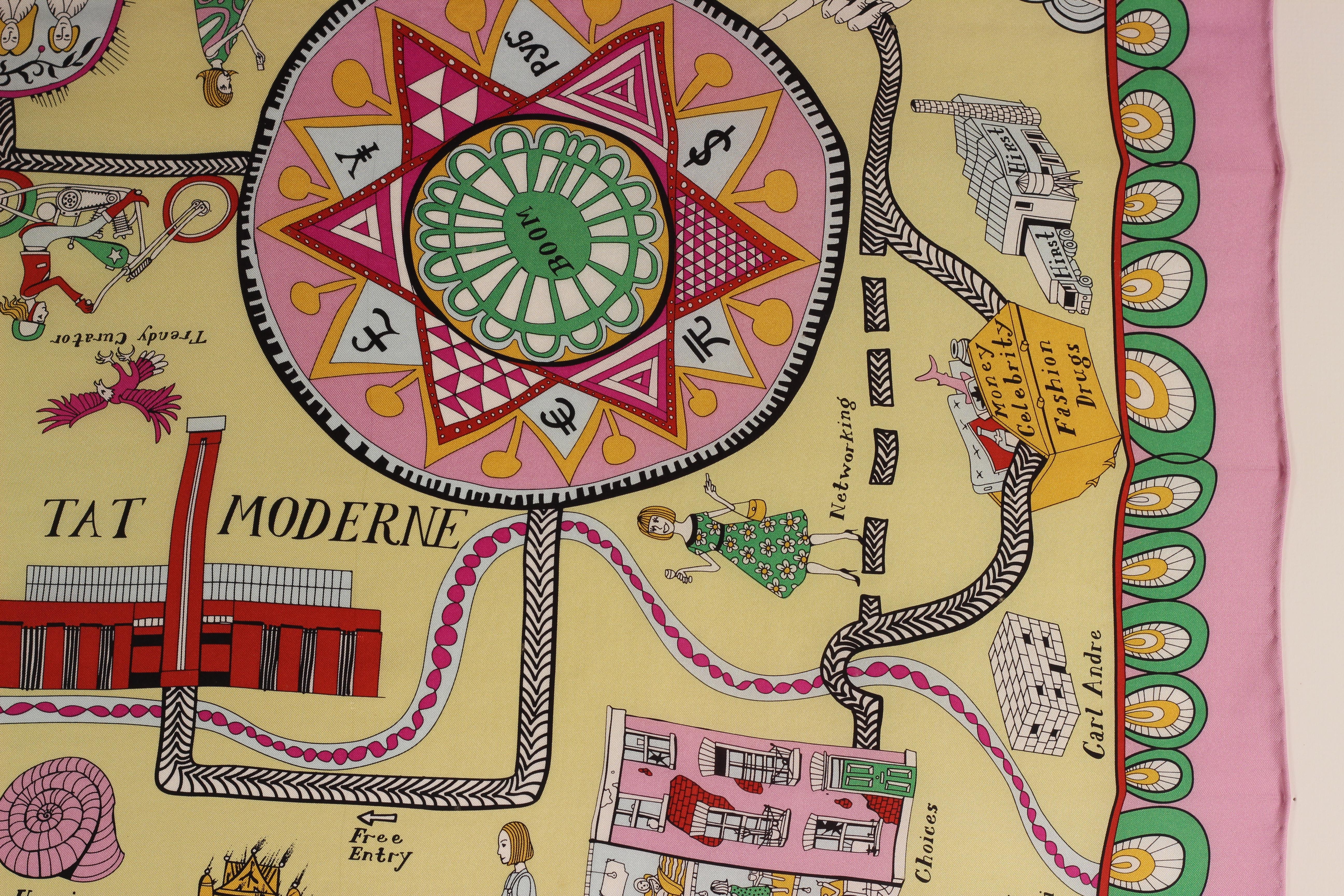Modern Grayson Perry framed silk scarf 2012 For Sale