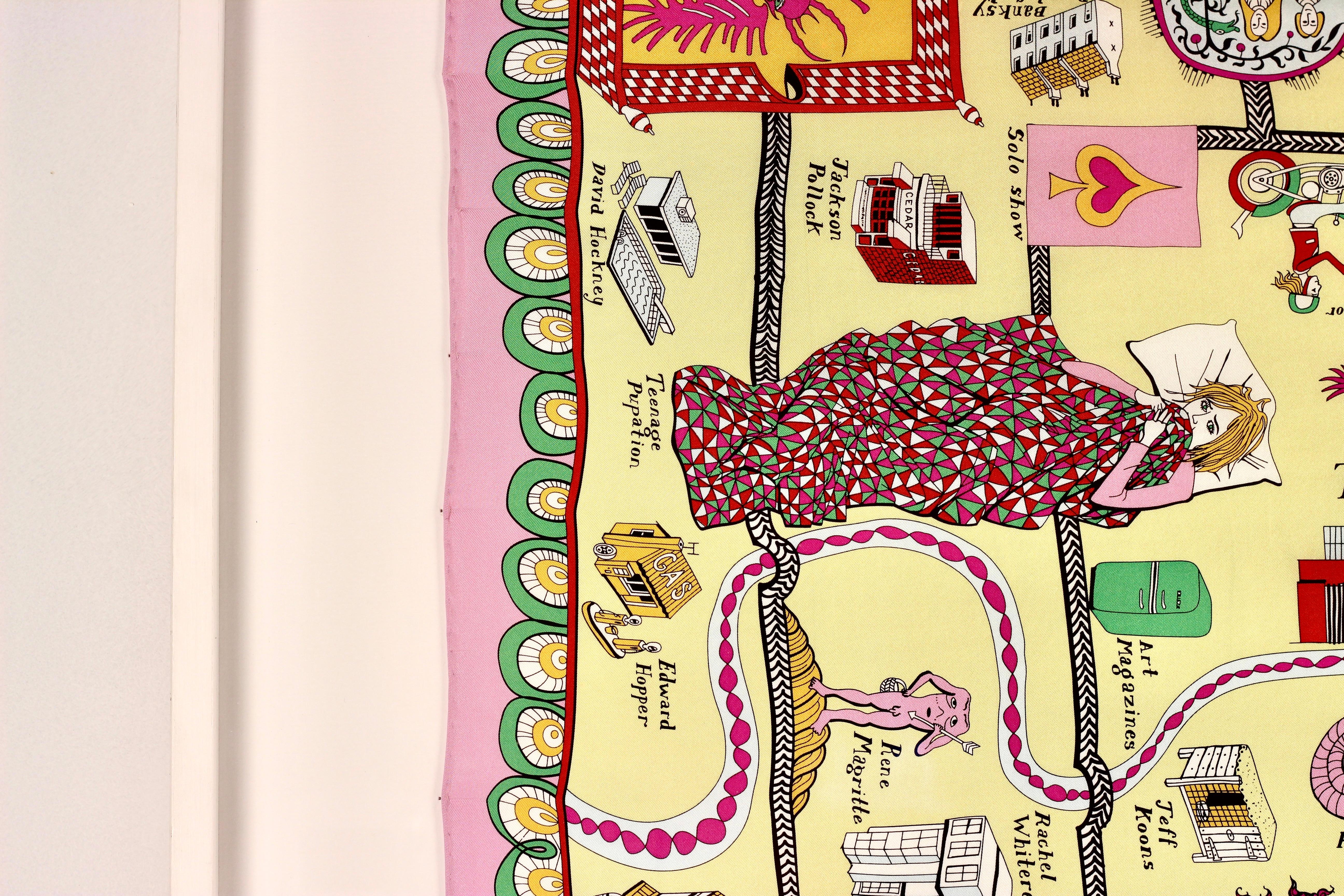 British Grayson Perry framed silk scarf 2012 For Sale
