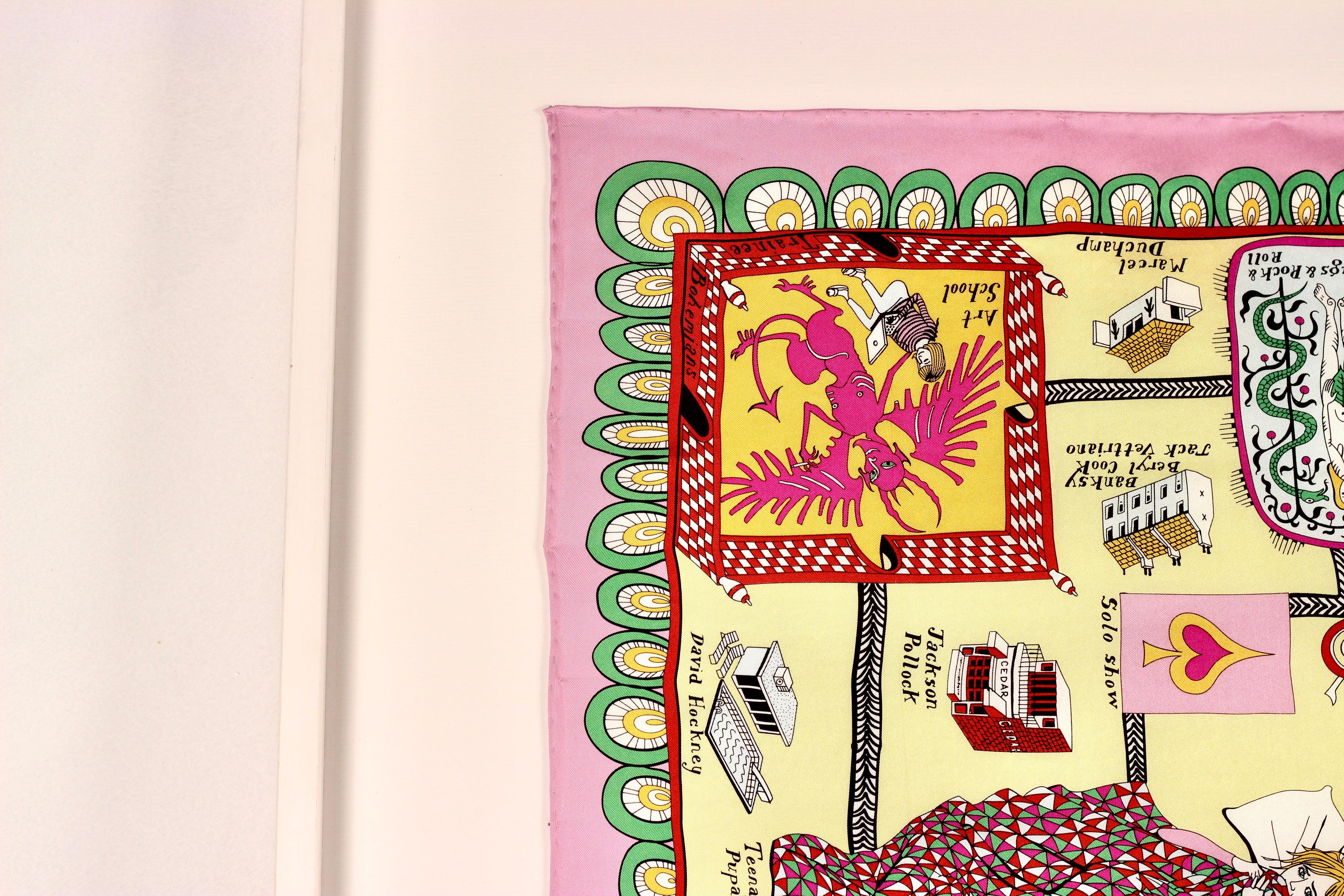 Grayson Perry framed silk scarf 2012 In Good Condition For Sale In London, GB
