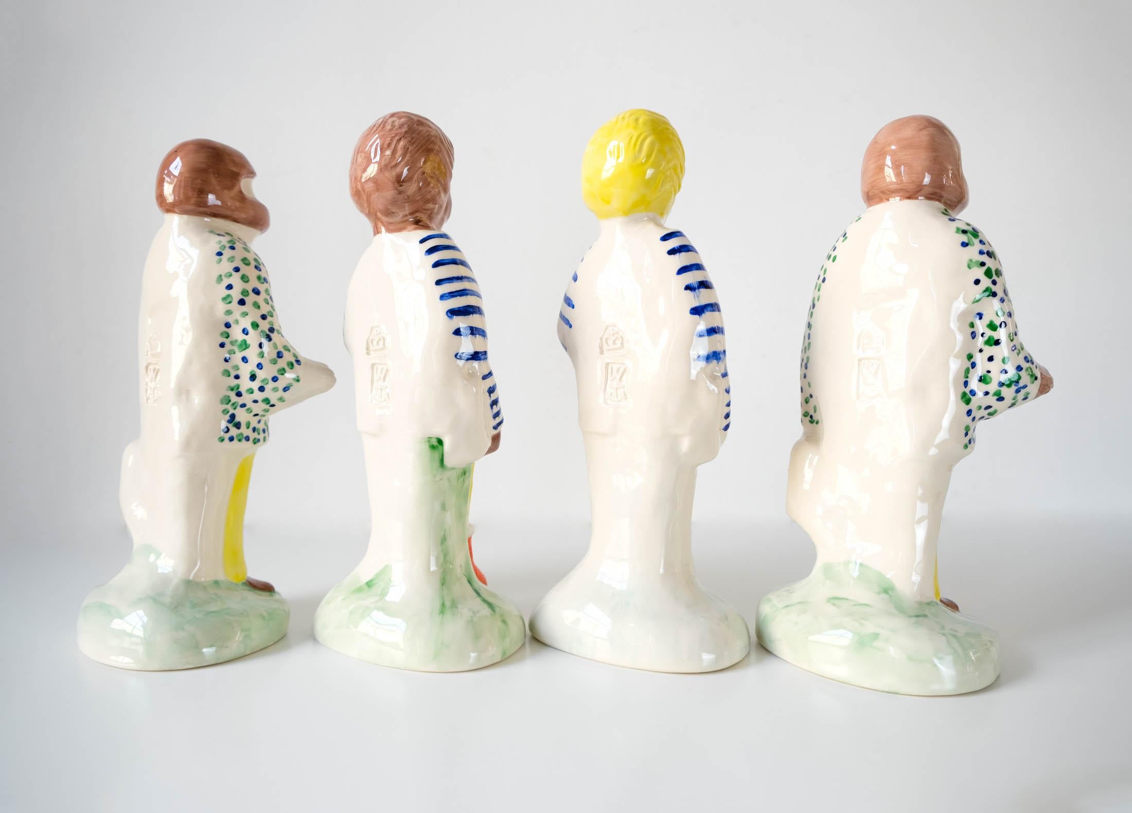 XXIe siècle et contemporain Ensemble complet de figurines de Staffordshire « Home Worker & Key Worker » (ou travailleur à domicile) de Grayson Perry en vente