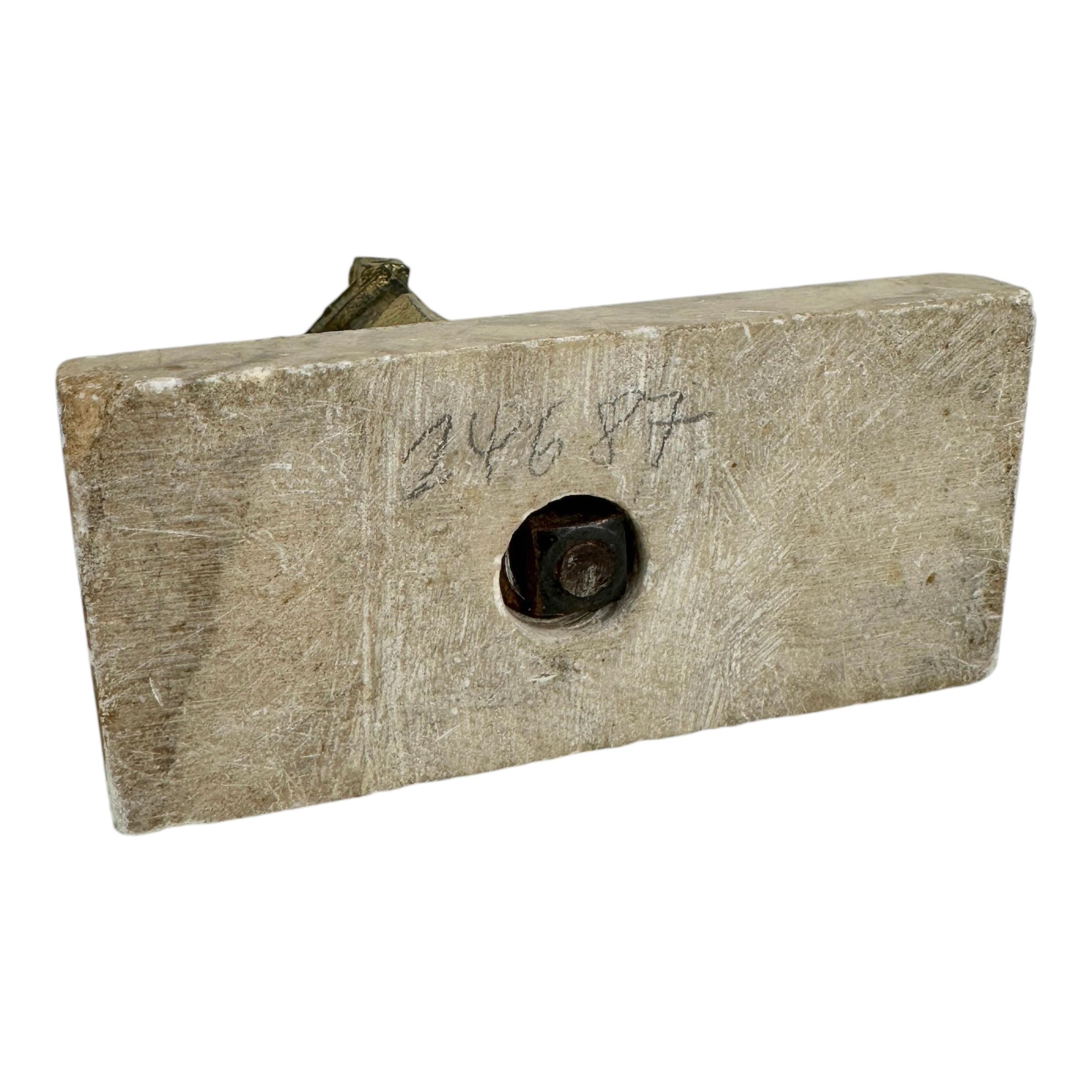 Graz Clocktower 1910s Souvenir Building Metal and Marble Base antique Austria For Sale 1