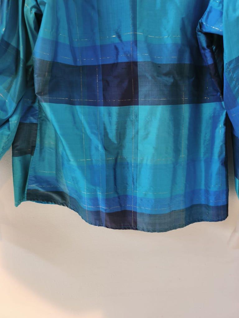 Grazia Fava Milan Silk Ruffle Blouse with Organza Collar, 1970s-1980s For Sale 11