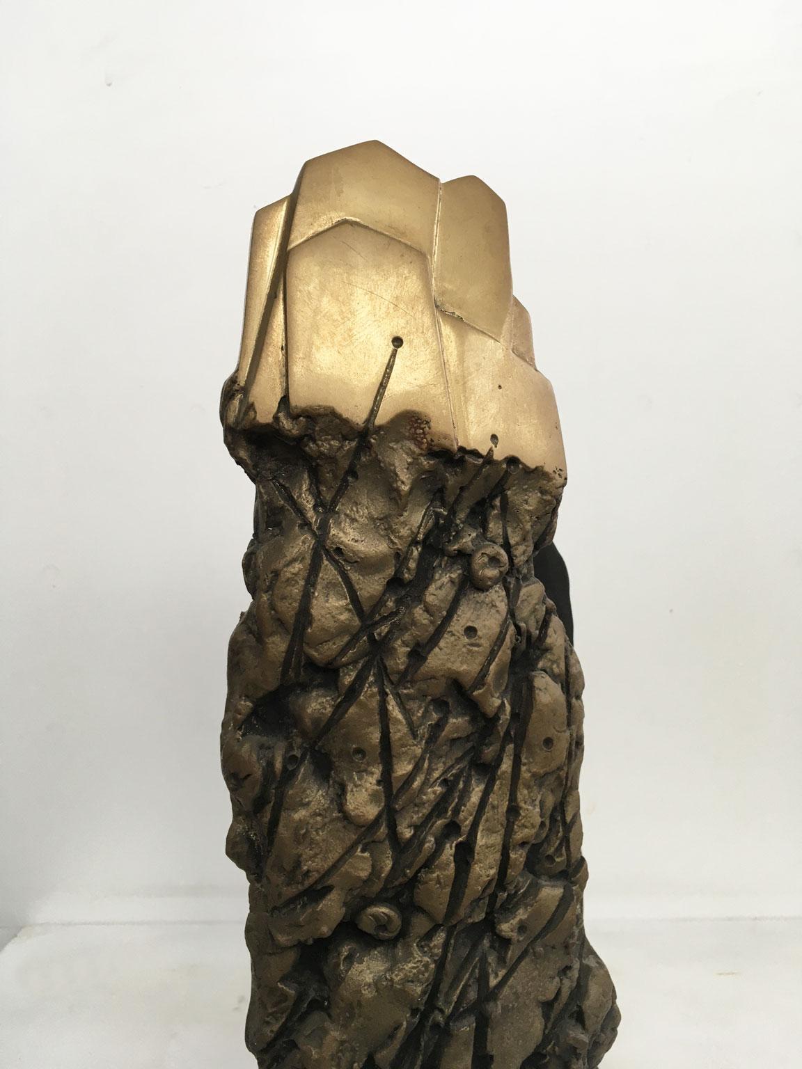 1979 Italy Bronze Abstract Sculpture Paesaggio con Ombra by Graziano Pompili For Sale 4