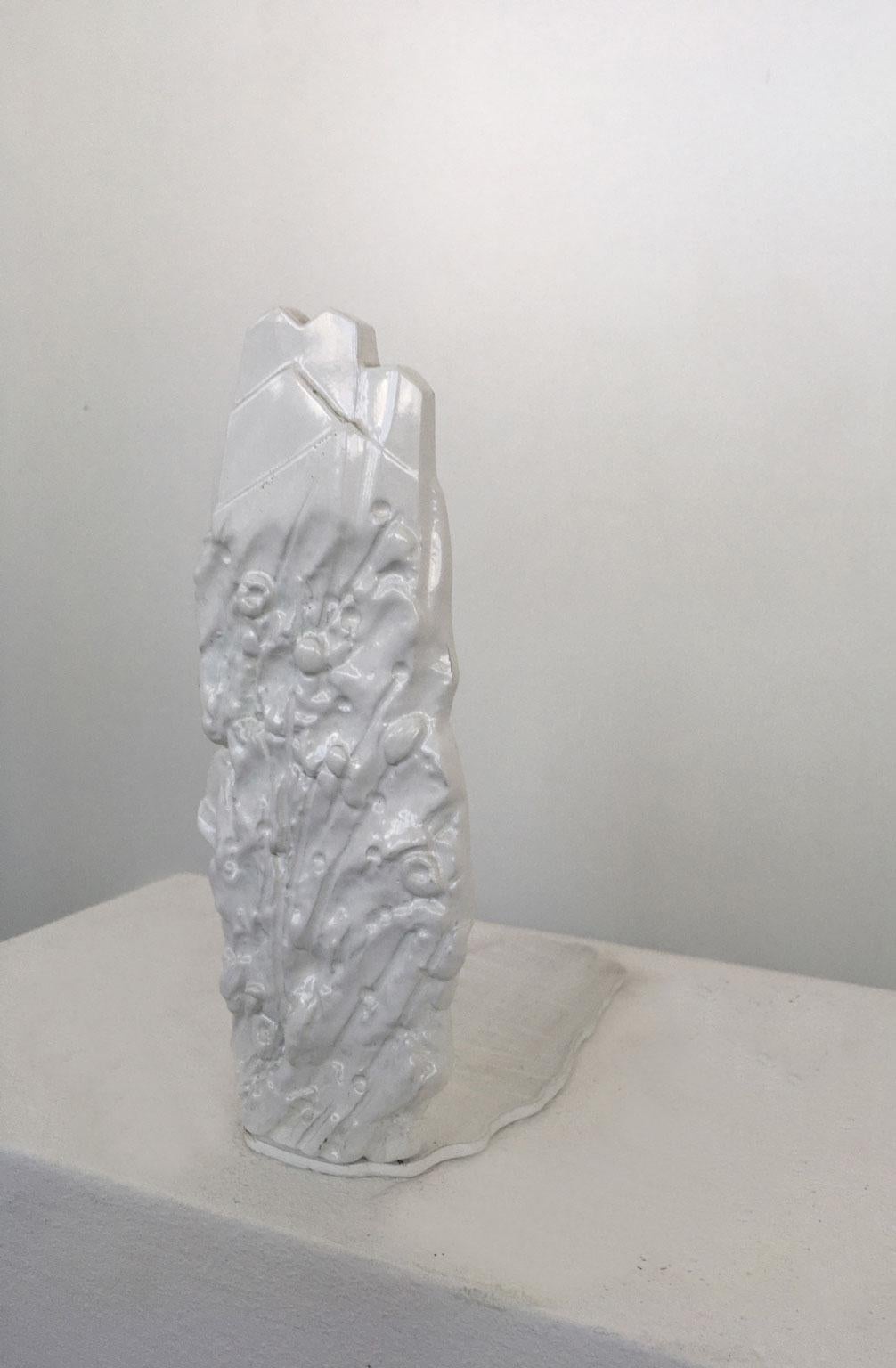 White Bronze Abstract Sculpture Paesaggio con Ombra by Graziano Pompili For Sale 14
