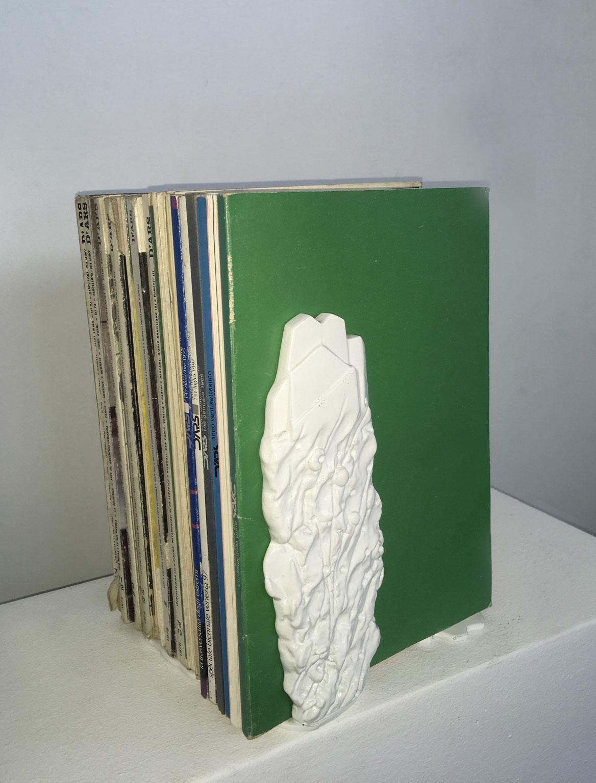 White Bronze Abstract Sculpture Paesaggio con Ombra by Graziano Pompili For Sale 8