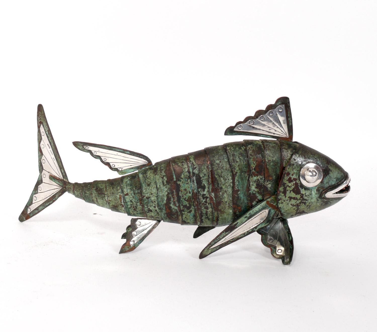 Graziella Laffi Gegliederte Fisch-Skulptur (Moderne der Mitte des Jahrhunderts) im Angebot