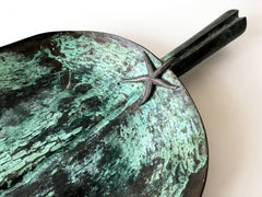 Graziella Laffi Perù Vassoio con stella marina in bronzo patinato A. Silver