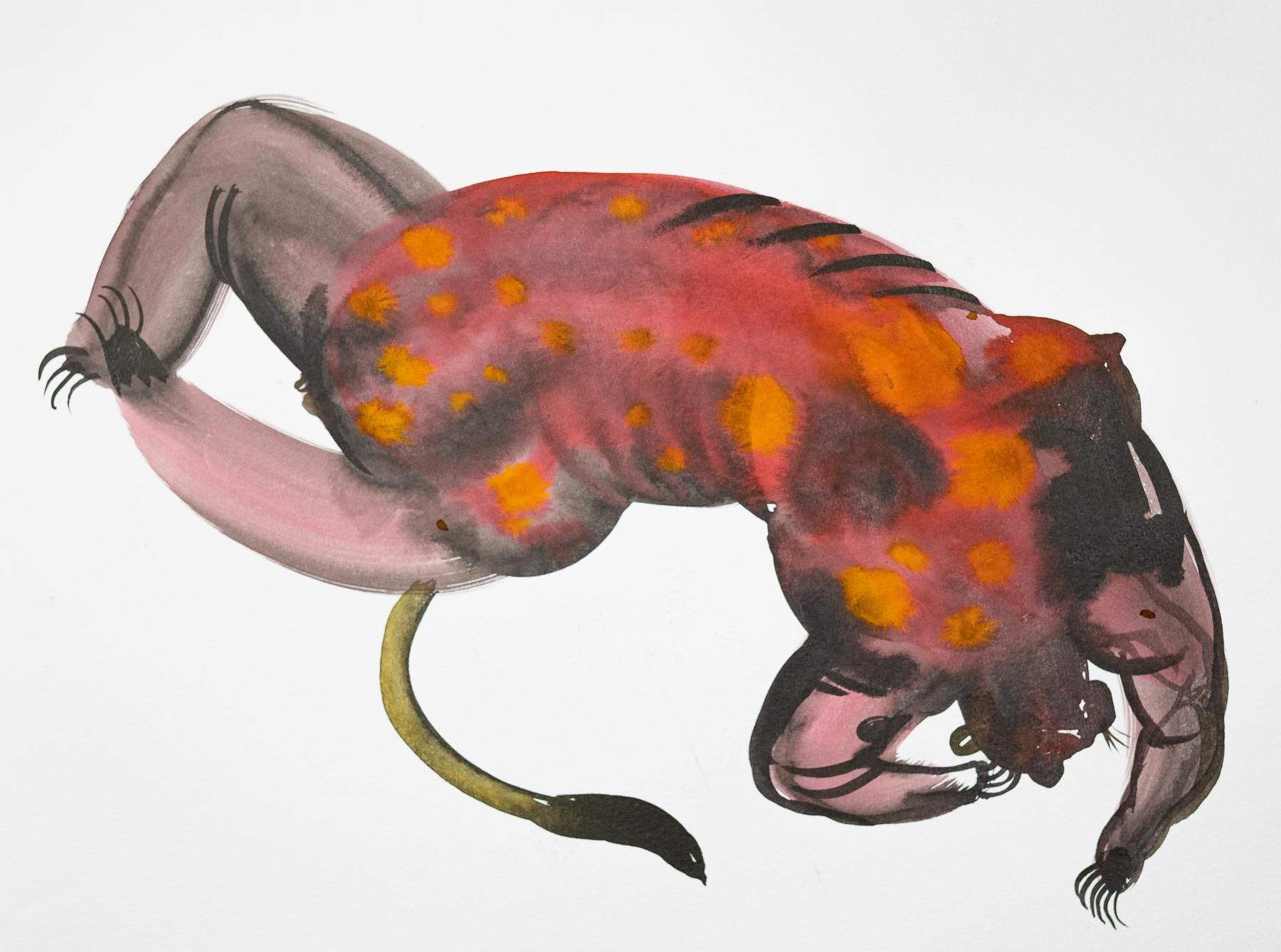 « It Is Lazy », peinture contemporaine à l'encre Ecolina, nouvelle expression