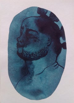 Maori - Contemporary Figurative Watercolor Painting, New Expression