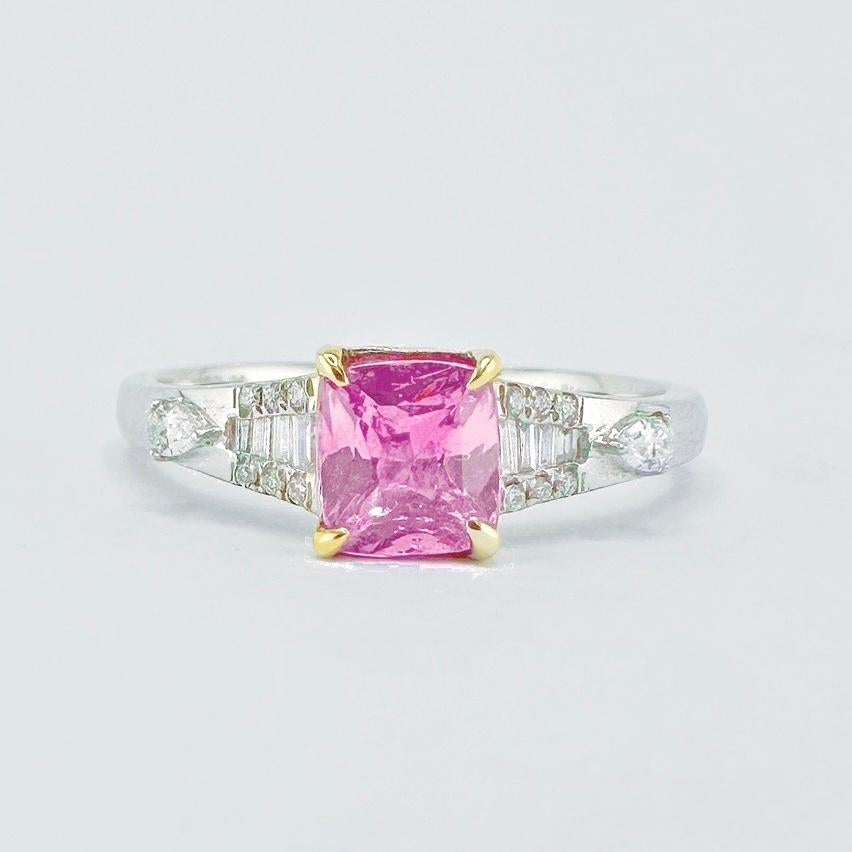 GRC Certified 0.74 CT Padparadscha Sapphire 18K White Gold Ring with Diamonds

1 Padparadscha Sapphire - 0.74 CT
Orangish Pink - GRC Certification

Diamonds - 0.135 CT
18K Gold - 2.51 GM