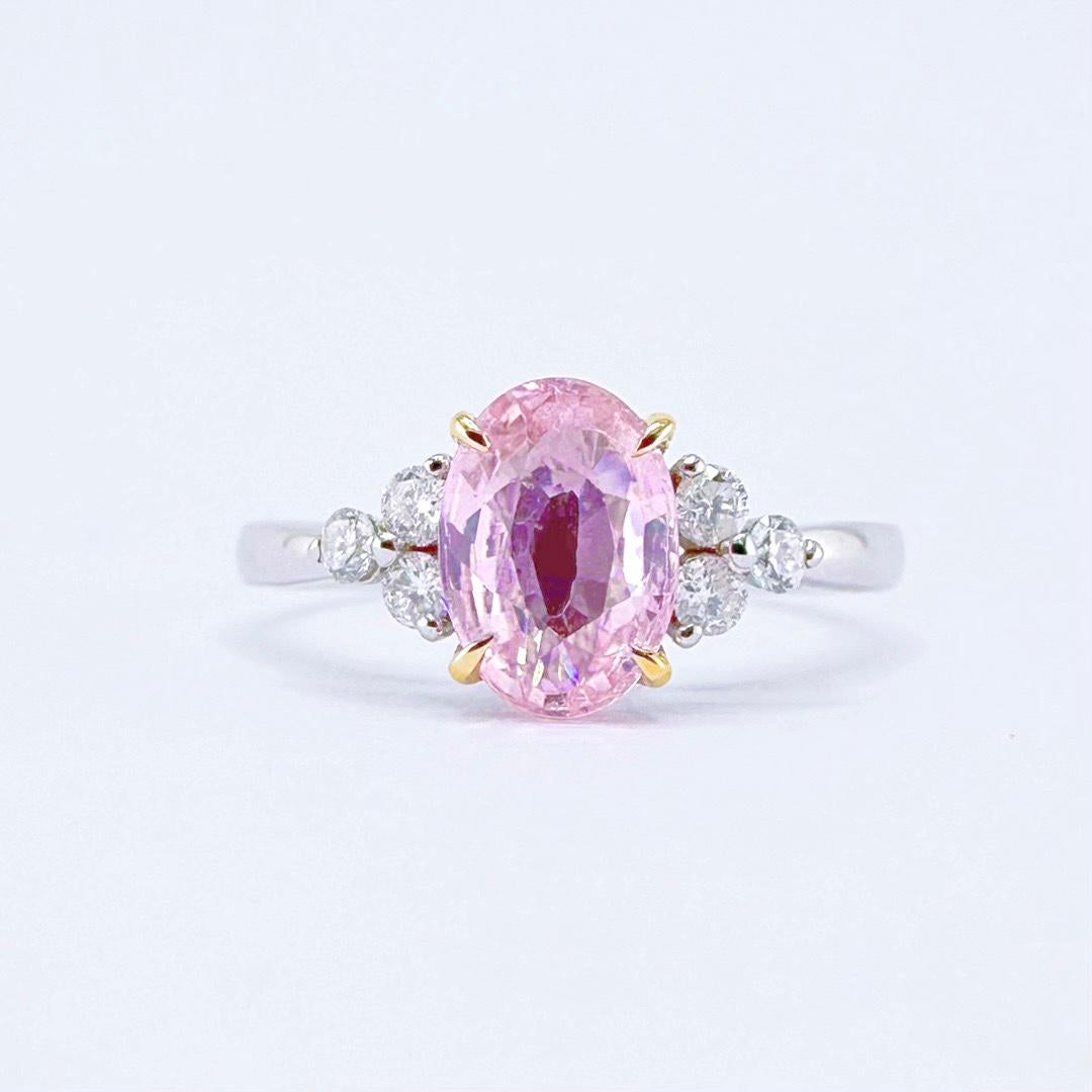 GRC Certified 1.24 CT Unheated Pink Sapphire Diamond Ring

1 Pink Sapphire - 1.24 CT
Shape - Oval
Cut - Brilliant
Color - Light Pink

GRC Certification Attached

Diamonds - 0.18 CT
18K Gold - 1.79 GM